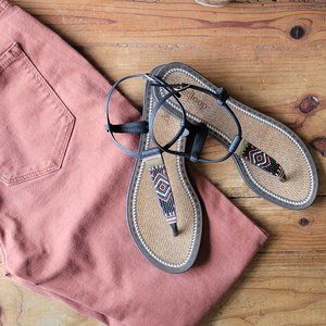 Boho Southwestern Style Flat Sandals